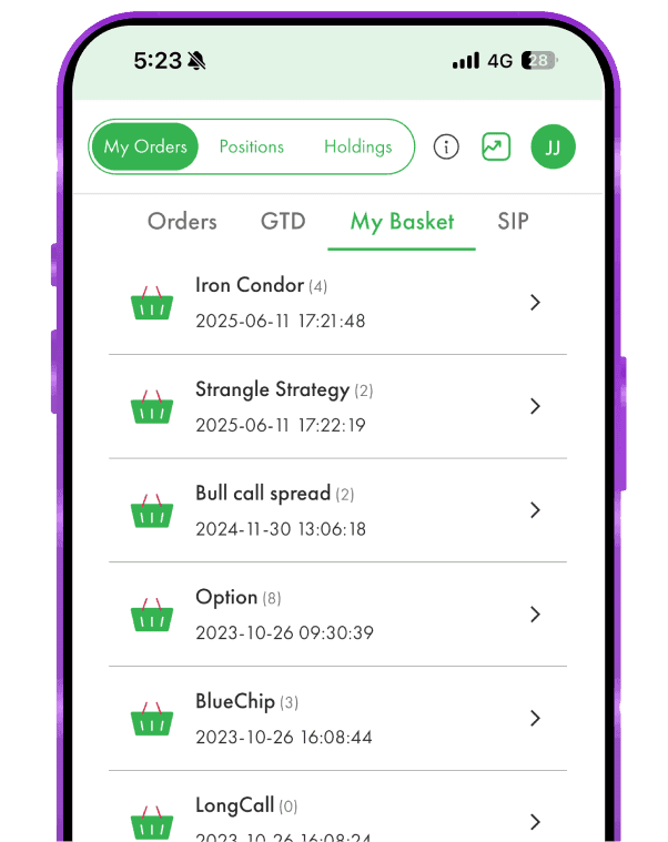 Basket order