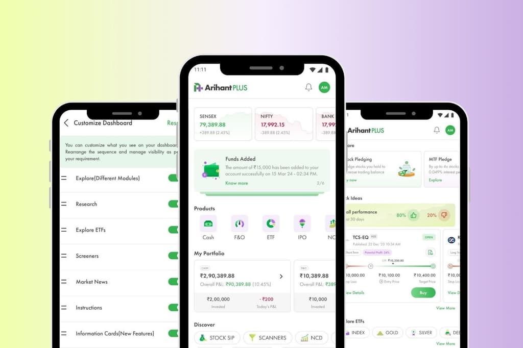 ArihantPlusMobileTardingAppDashboard-Stocks-ETFs-F